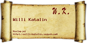 Willi Katalin névjegykártya