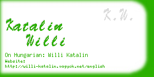 katalin willi business card